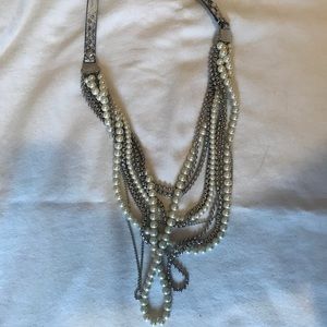Henri Bendel pearl and chain necklace.
